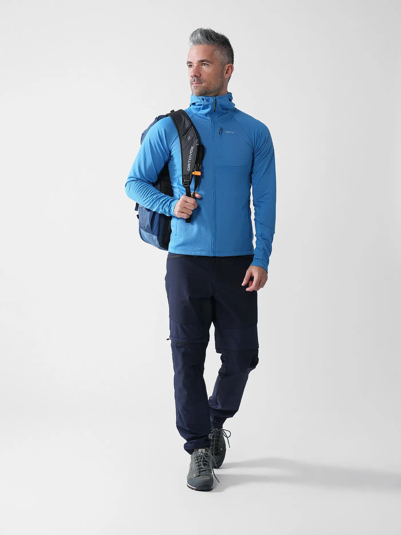 MERU | Herren Fleecejacke Highfields Hoodie | blau